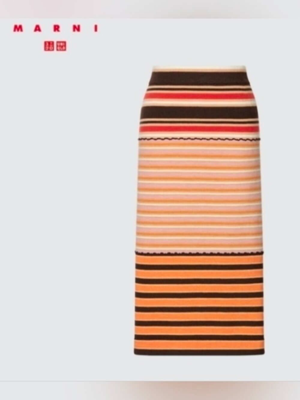 Marni x Uniqlo Knit Skirt with matching scarf